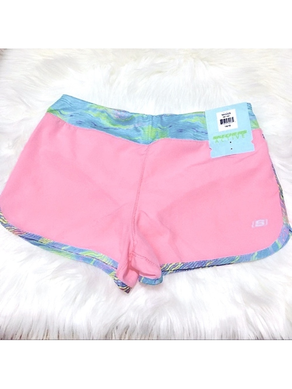 NWT Girls Skechers Pink and Blue Active Shorts